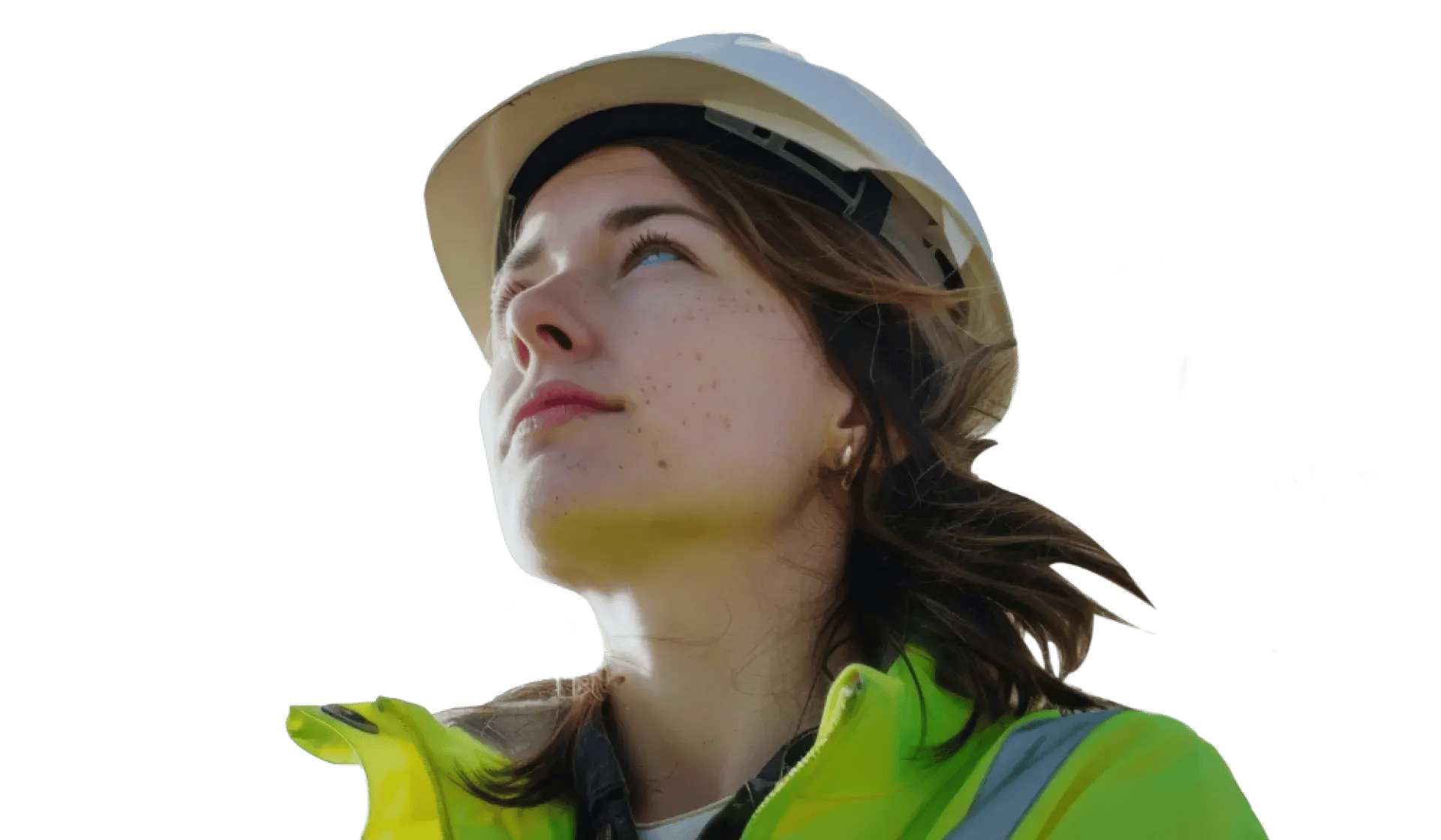 Woman wearing hard hat