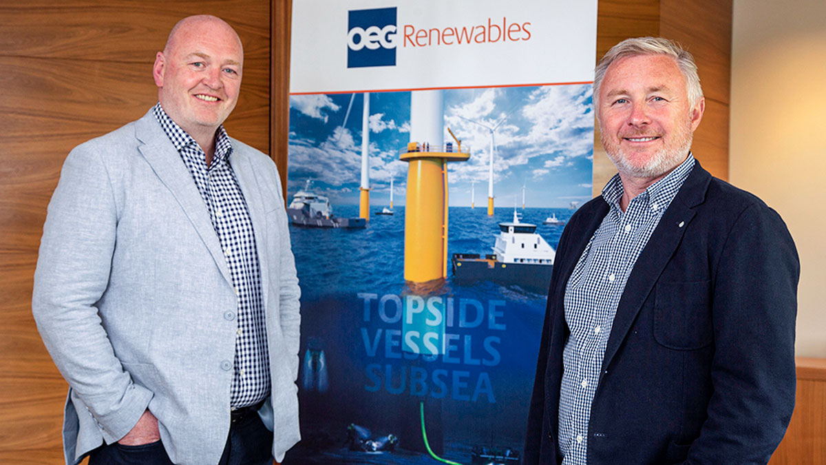 Pictured left to right: Toby Mead, Operations Director and Eric Briar, Managing Director of OEG Renewables