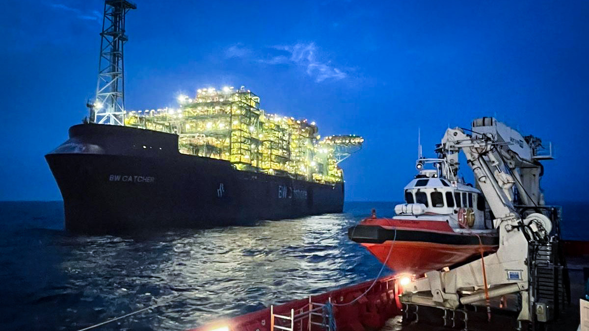 The Hughes Hunter vessel pictured next to the BW Catcher vessel